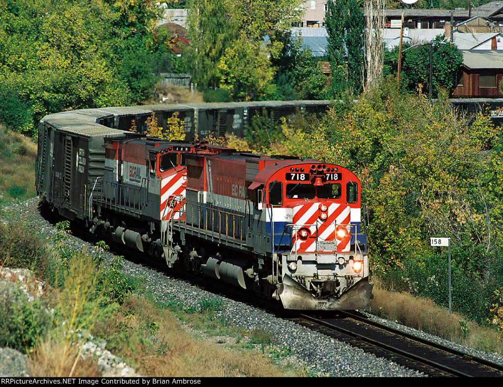 BCR #22 arriving at Lillooet, BC